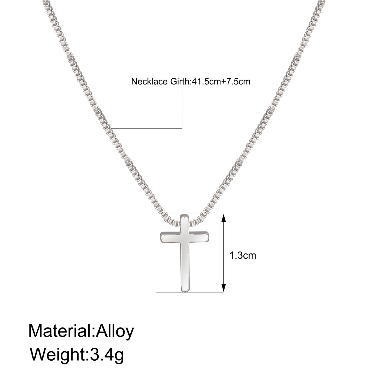 Gold And Silver Christian Cross Necklace, Dainty Choker Gift For Women, Religious Faith Pendant Jewelry