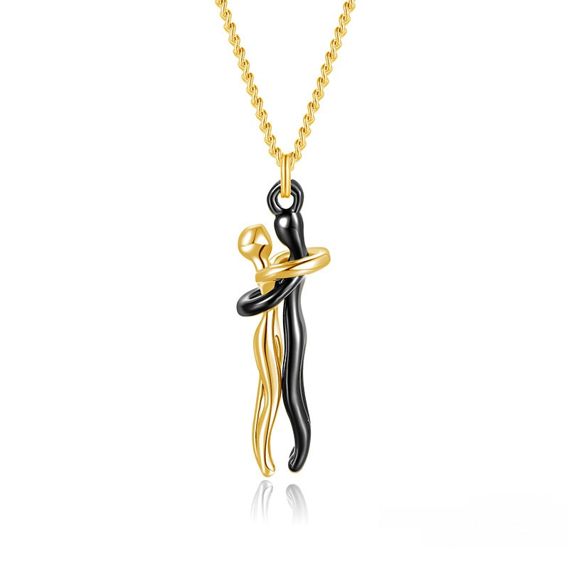 Collier Couple Affectueux - Ensemble 2 Pièces Acier Inoxydable