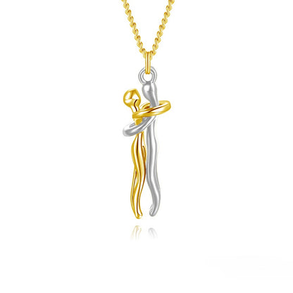 Collier Couple Affectueux - Ensemble 2 Pièces Acier Inoxydable
