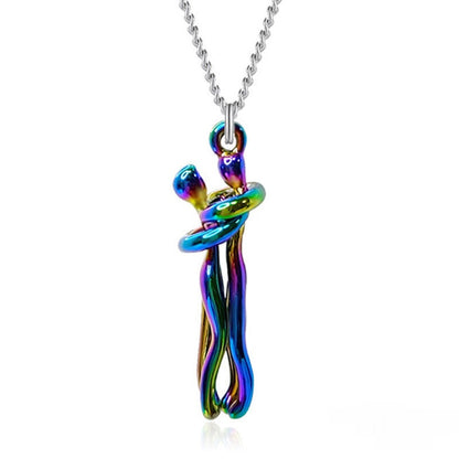 Collier Couple Affectueux - Ensemble 2 Pièces Acier Inoxydable