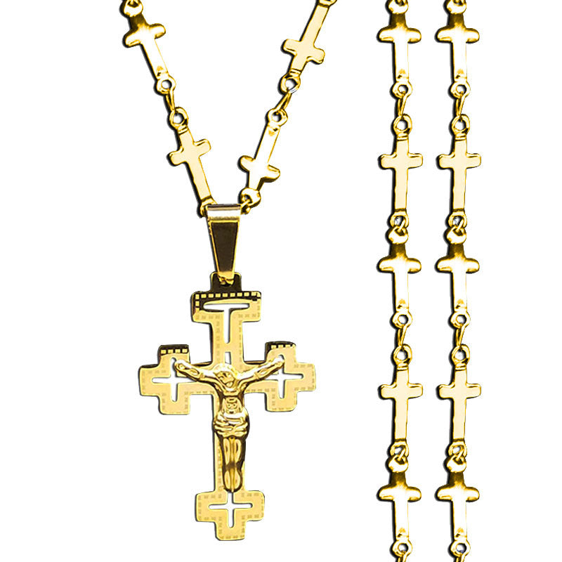 Cross Stainless Steel Necklace - Women's Jewelry