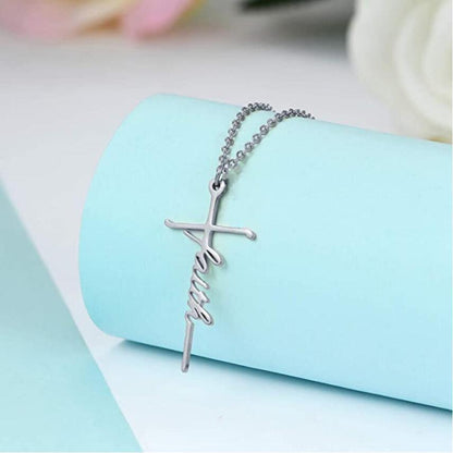 Fashion Simple Faith Cross Necklace