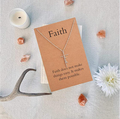 Fashion Simple Faith Cross Necklace