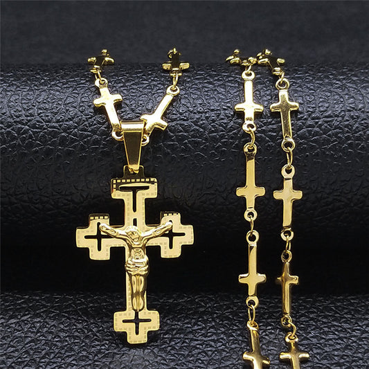 Cross Stainless Steel Necklace - Women's Jewelry