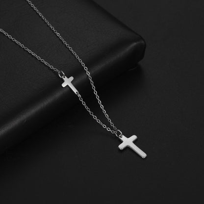 Minimalist Cross Necklace for Women - Stainless Steel