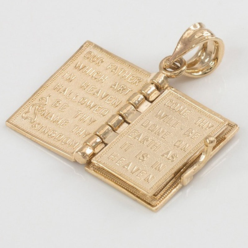 Holy Bible Book Pendant Necklace - Christian Jewelry