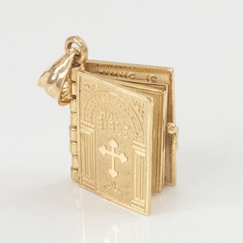 Holy Bible Book Pendant Necklace - Christian Jewelry