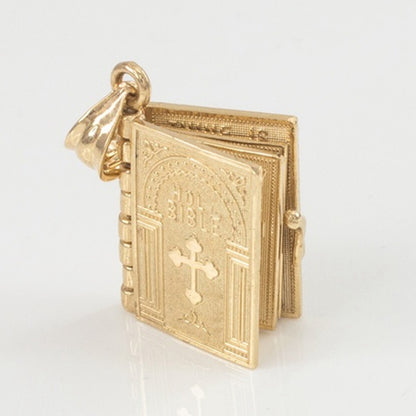 Holy Bible Book Pendant Necklace - Christian Jewelry